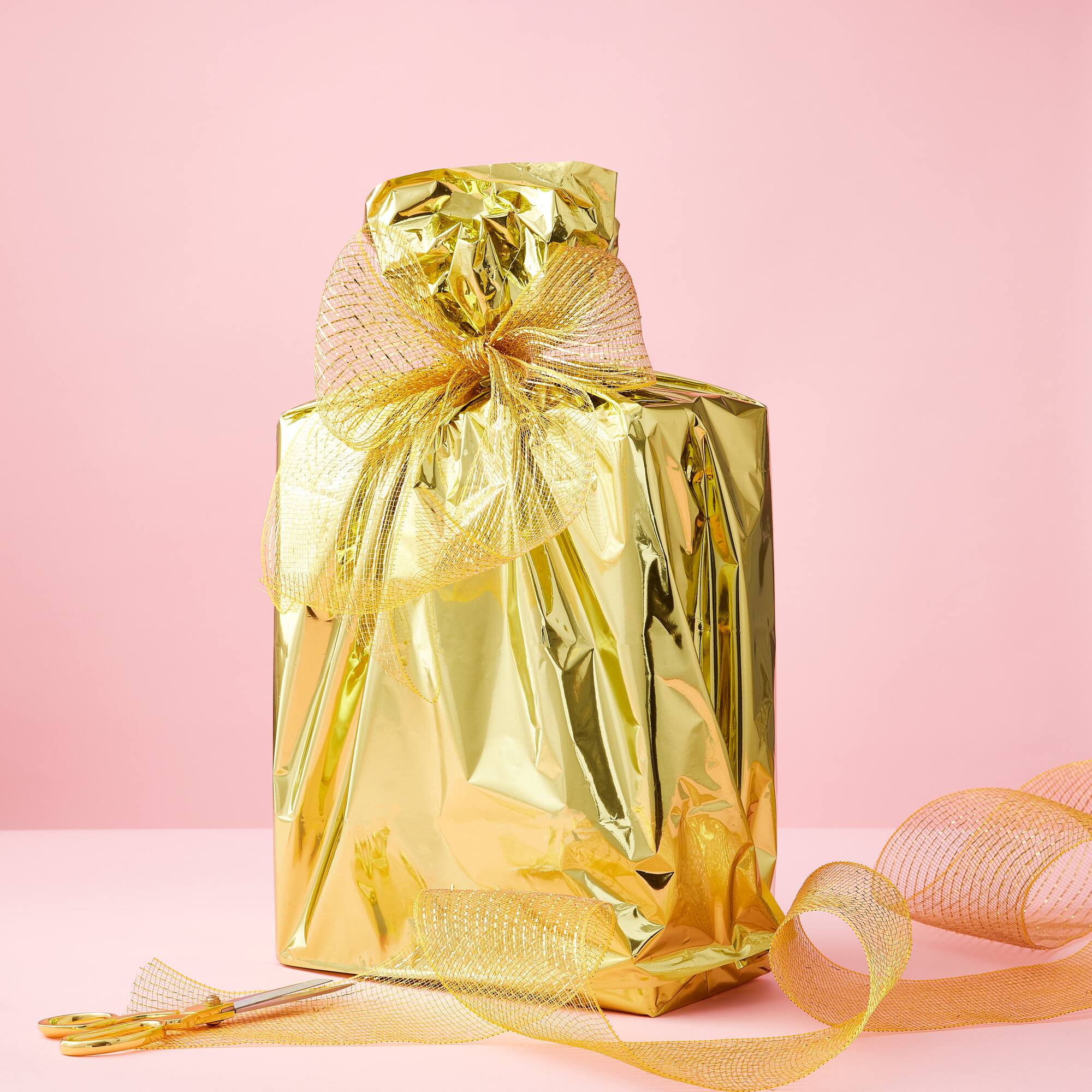 Metallic Basket Gift Bag by Celebrate It